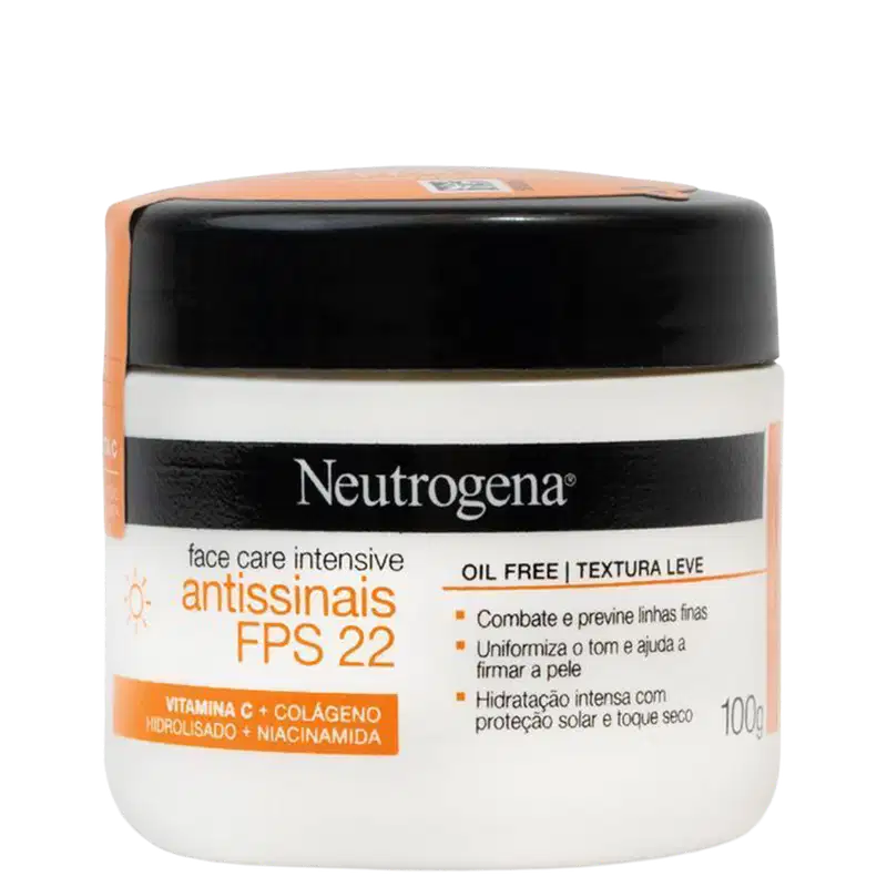 Neutrogena Face Care Intensive Antissinais FPS22 - Creme Redutor de Linhas 100g