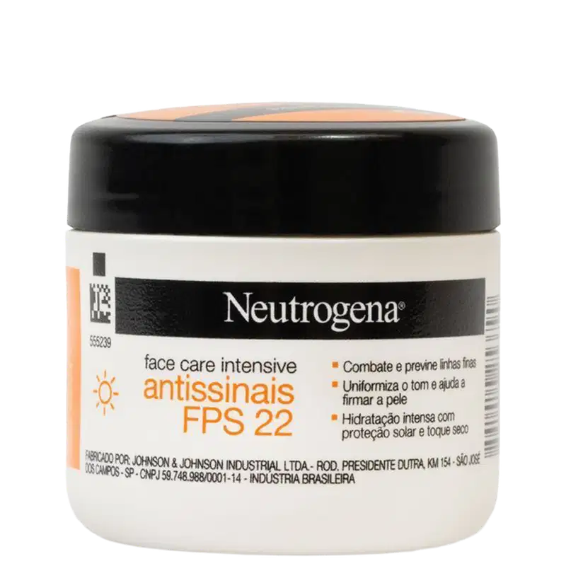 Neutrogena Face Care Intensive Antissinais FPS22 - Creme Redutor de Linhas 100g