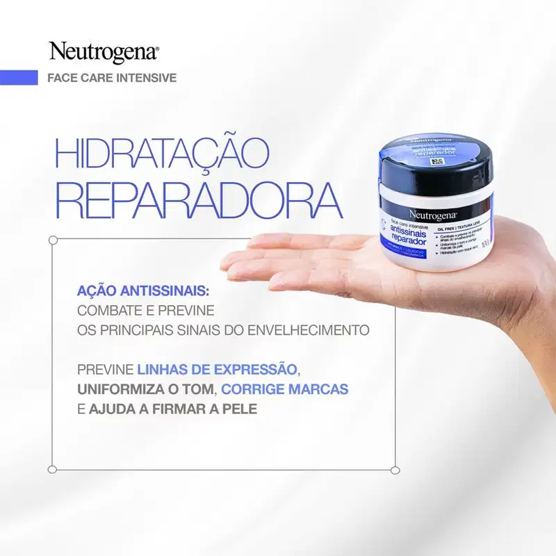 Neutrogena Face Care Intensive Reparador - Creme Redutor de Linhas Facial 100g