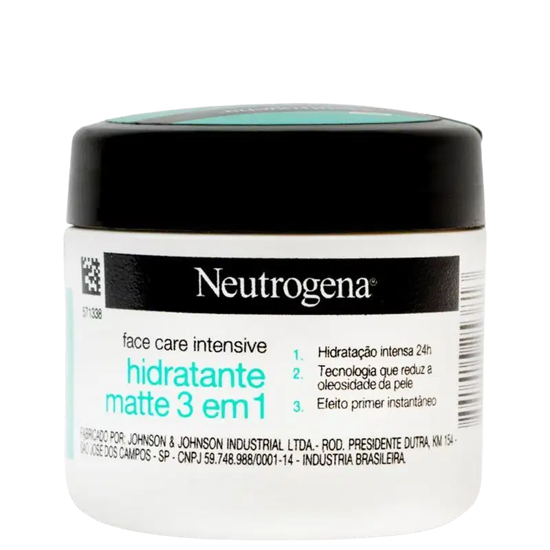 Neutrogena Face Care Intensive Matte 3 em 1 - Hidratante Facial 100g