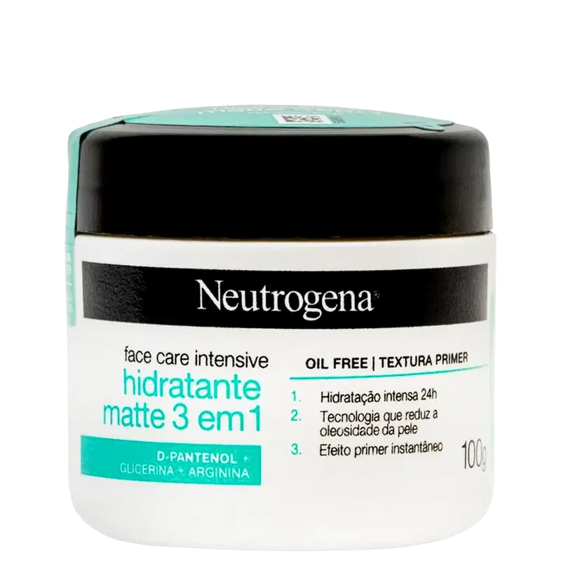 Neutrogena Face Care Intensive Matte 3 em 1 - Hidratante Facial 100g
