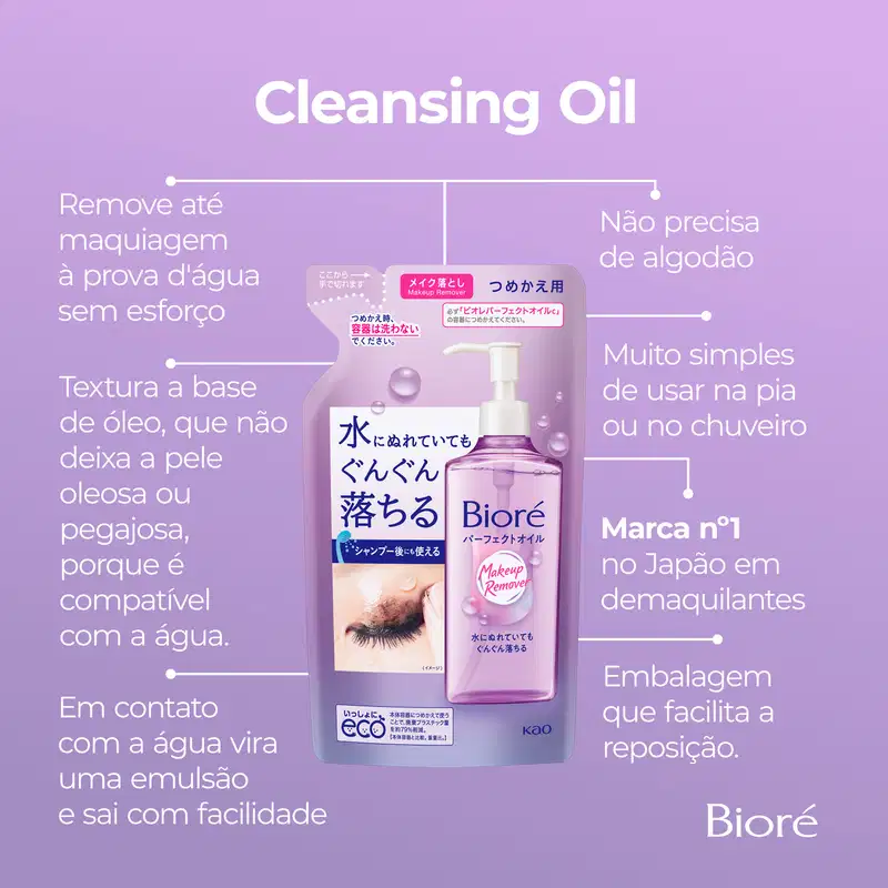 Bioré Make Up Remover Cleansing Oil - Óleo Demaquilante Refil 210ml