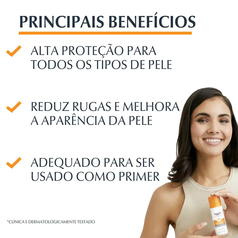 Eucerin Sun FPS 50 - Protetor Solar Facial Antissinais 50g