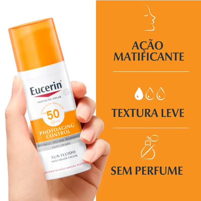 Eucerin Sun FPS 50 - Protetor Solar Facial Antissinais 50g
