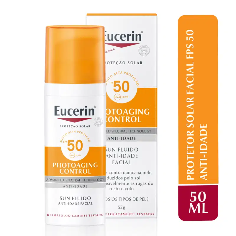 Eucerin Sun FPS 50 - Protetor Solar Facial Antissinais 50g