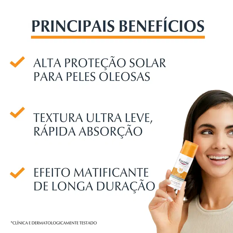 Eucerin Sun Oil Control FPS 30 - Protetor Solar Facial 52g