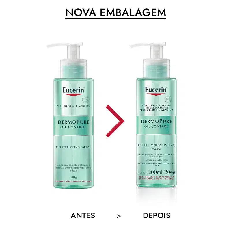 Eucerin DermoPure Gentil - Gel de Limpeza Facial Antiacne 204g