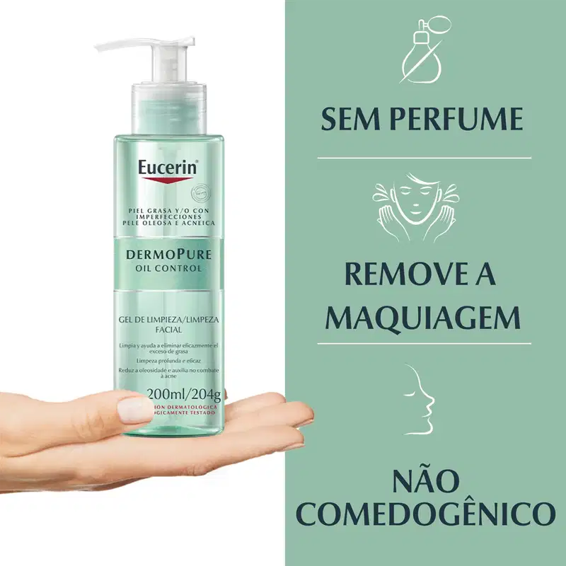 Eucerin DermoPure Gentil - Gel de Limpeza Facial Antiacne 204g