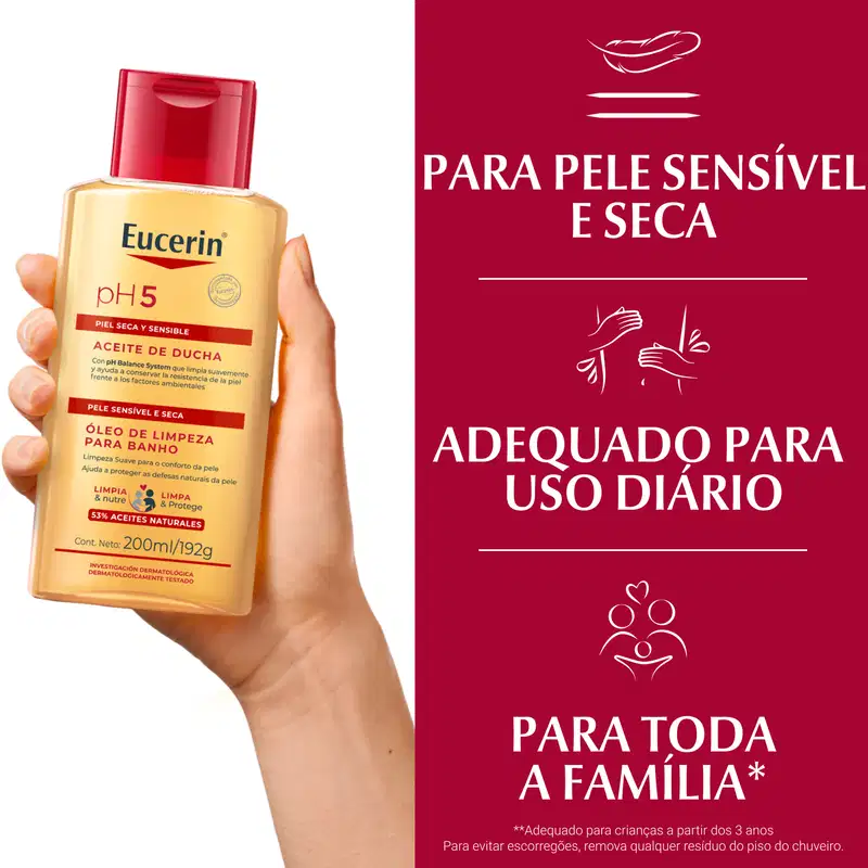 Eucerin pH5 -  Óleo de Limpeza Corporal 200ml
