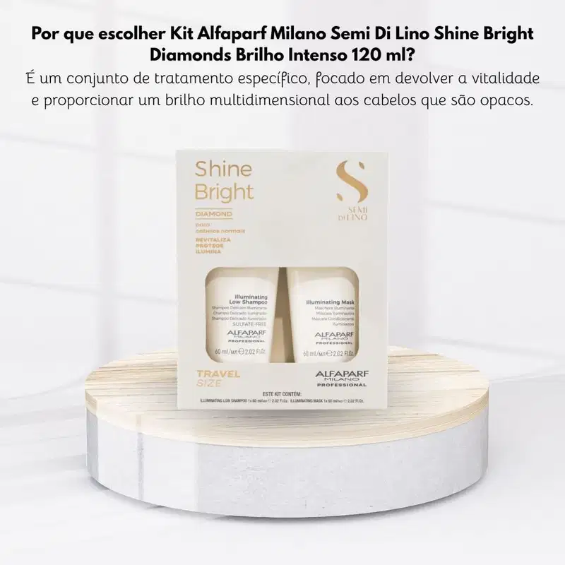 Kit Alfaparf Semi Di Lino Shine Bright Diamonds 120 ml