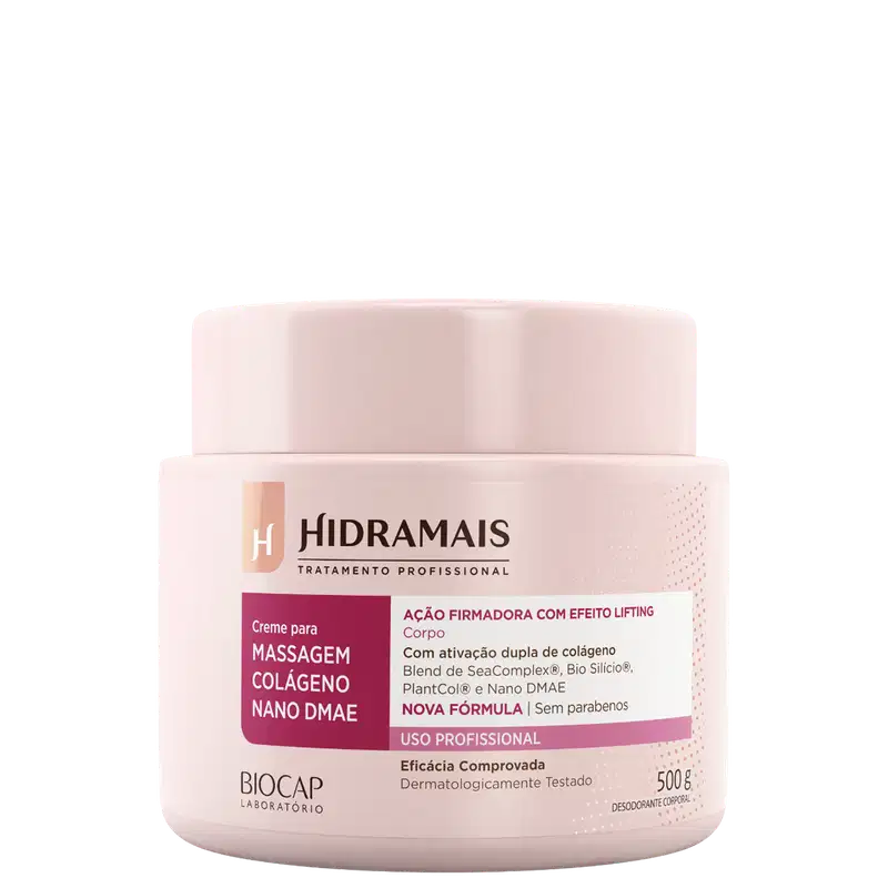 Hidramais Colágeno Nano DMAE - Creme de Massagem 500g