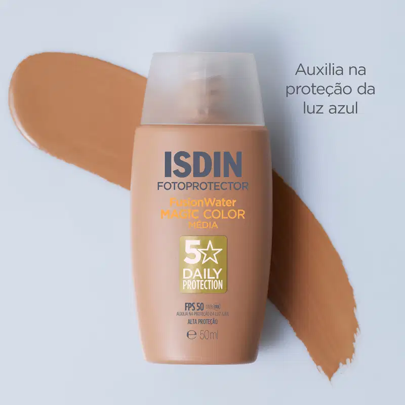 ISDIN Fusion Water Magic Color FPS 50 Cor Média - Protetor Solar Facial com Cor 50ml