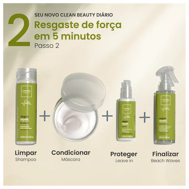 Cadiveu Essentials Vegan Repair by Anitta Beach Waves - Spray Texturizador 200ml