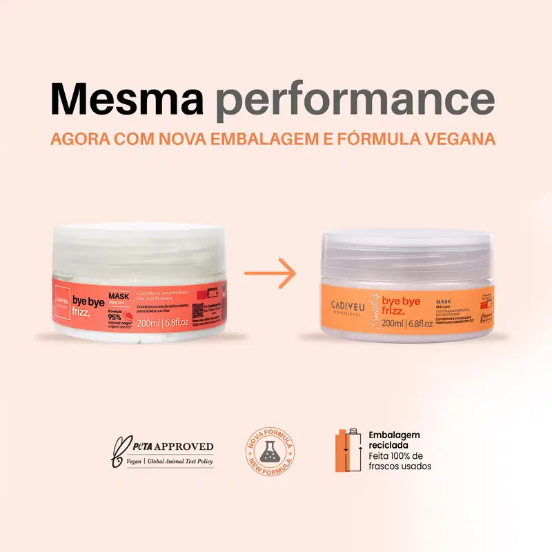 Cadiveu Professional Essentials Bye Bye Frizz Mask - Máscara Capilar Condicionadora 200ml