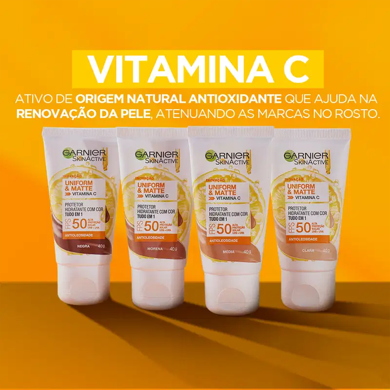 Garnier SkinActive Matte Cor Clara FPS 50 - Protetor Solar Facial 40g