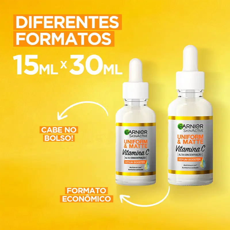 Garnier SkinActive Uniform & Matte Vitamina C Booster - Sérum Facial Antimarcas 30ml