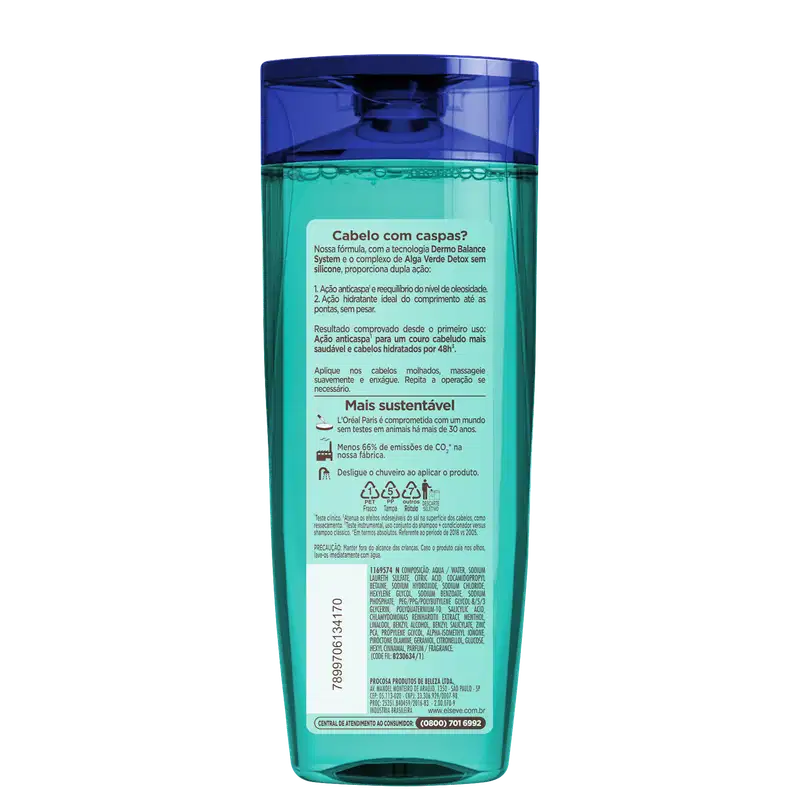 Elseve L'Oréal Paris Hydra Detox 48h Anti-Caspa - Shampoo 400ml