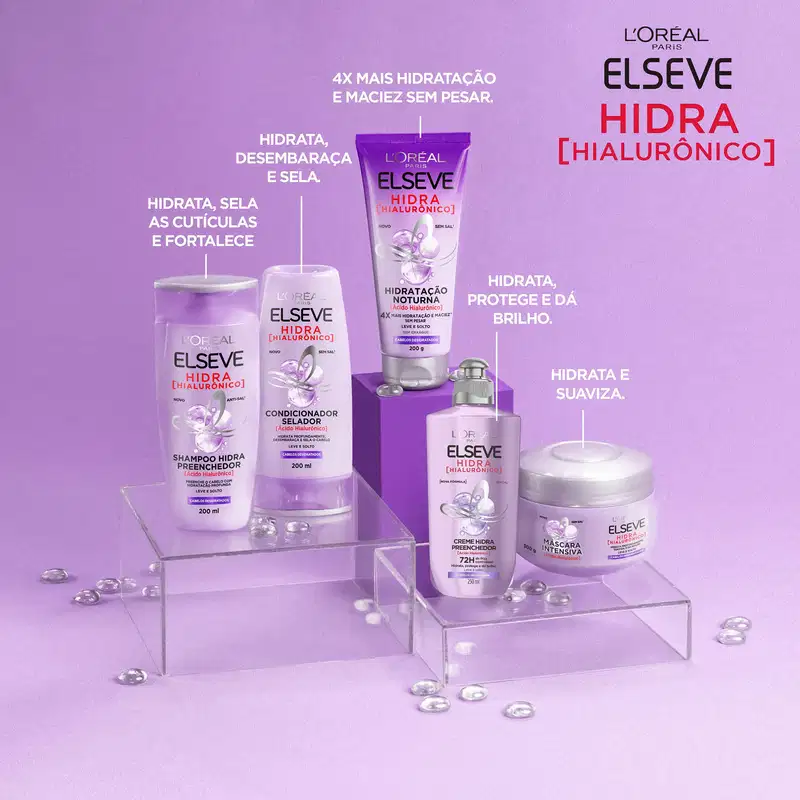 Elseve L'Oréal Paris Hidra Hialurônico Preenchedor - Creme de Pentear 250ml
