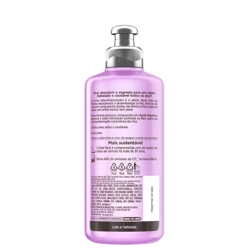 Elseve L'Oréal Paris Hidra Hialurônico Preenchedor - Creme de Pentear 250ml