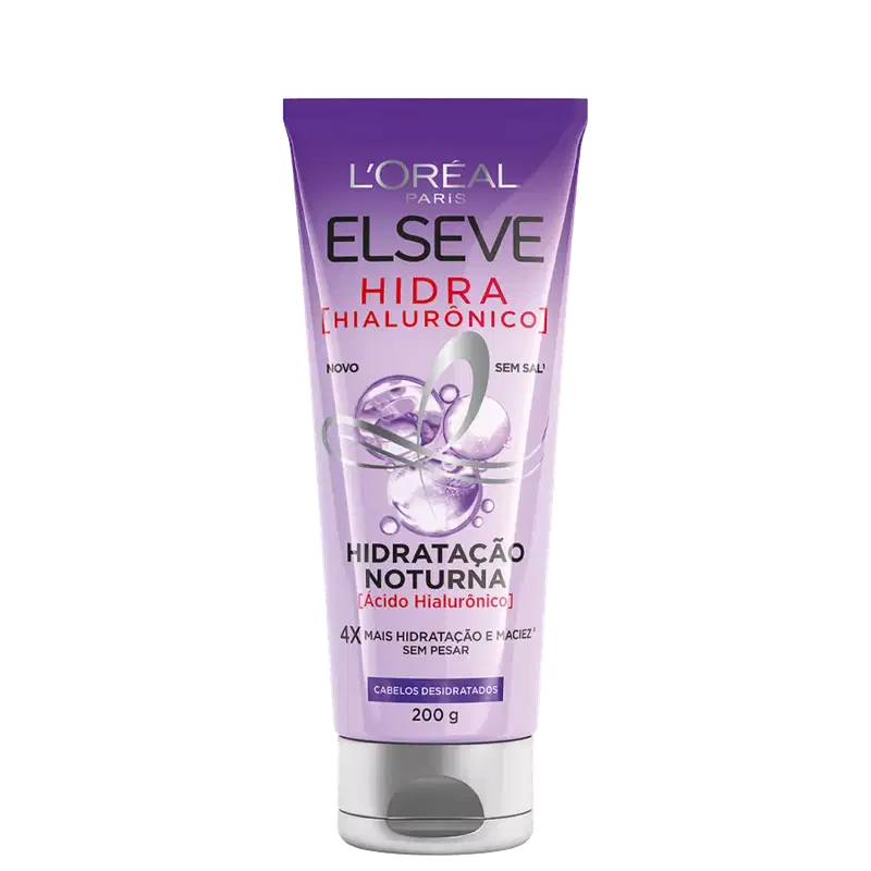 Elseve L'Oréal Paris Hidra Hialurônico Hidratação Noturna - Máscara Capilar 200g