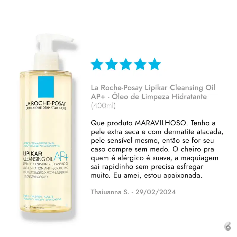 La Roche-Posay Lipikar Cleansing Oil AP+ - Óleo de Limpeza Hidratante 400ml
