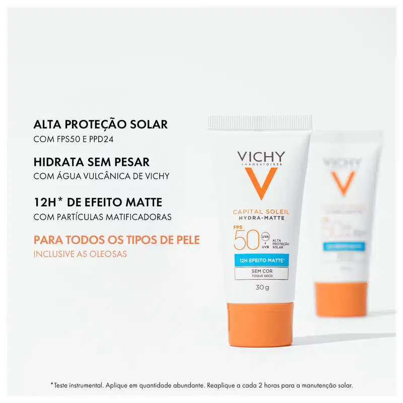 Vichy Capital Soleil Hydra-Matte FPS50 - Protetor Solar Facial 30ml