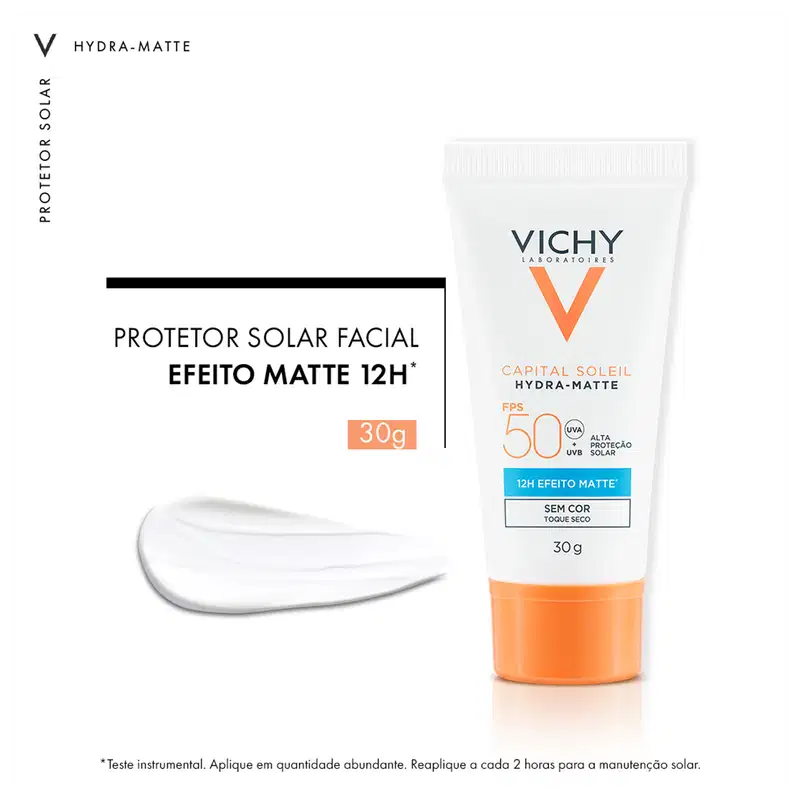 Vichy Capital Soleil Hydra-Matte FPS50 - Protetor Solar Facial 30ml