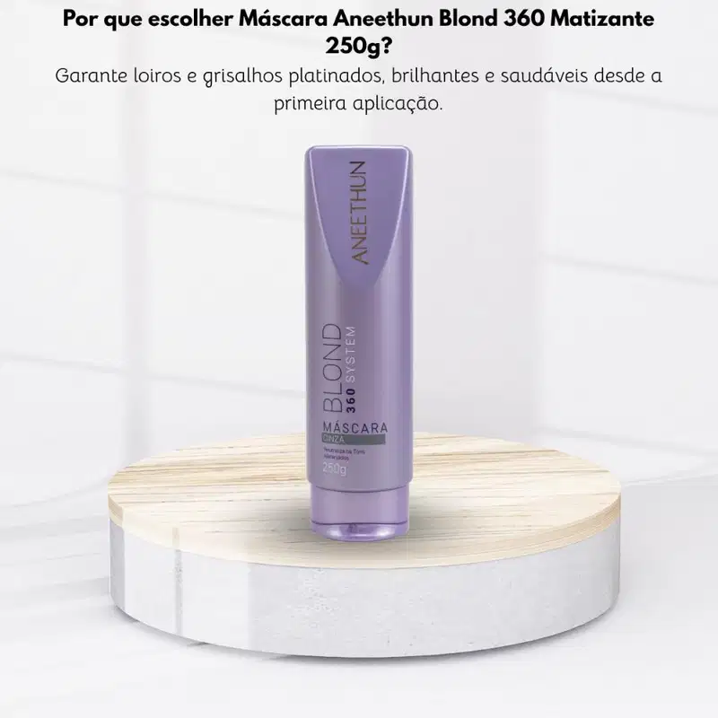 Máscara Aneethun Blond 360 Cinza Matizante 250g