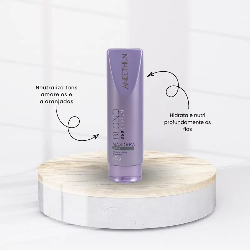 Máscara Aneethun Blond 360 Cinza Matizante 250g