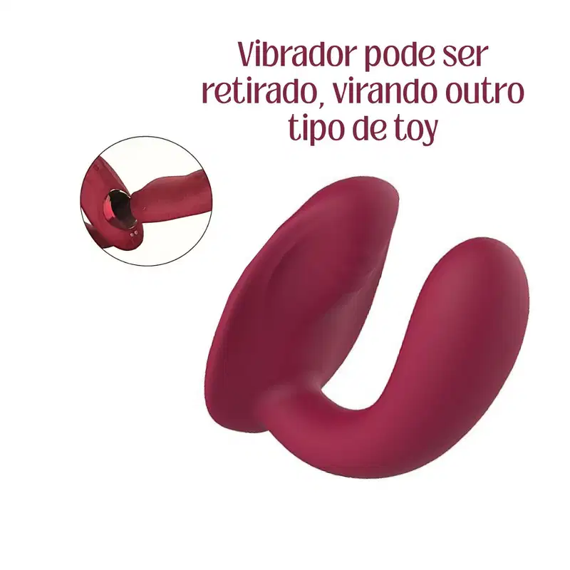 Vibrador Strapless Controle Remoto Olive 10 Vibrações Recarregável Flexível