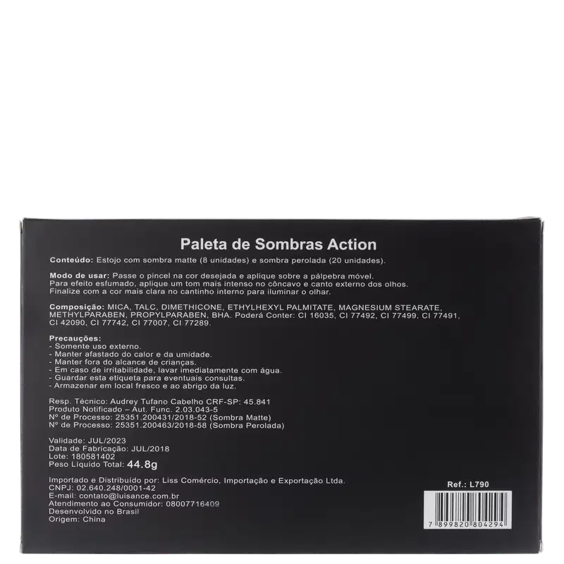 Luisance Action - Paleta de Sombras 44,8g