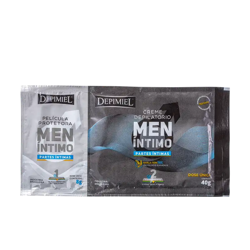 Depimiel Men Íntimo Sachê - Creme Depilatório 40g + Película Protetora 8g