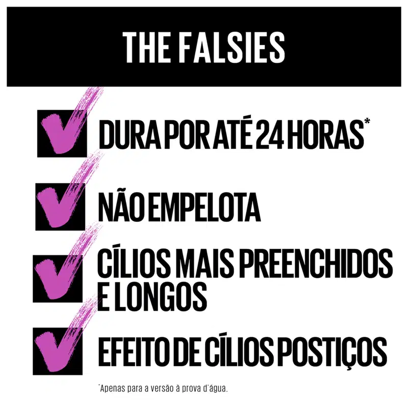 Maybelline The Falsies Volum'Express à Prova D'água Preto - Máscara de Cílios 7,5ml