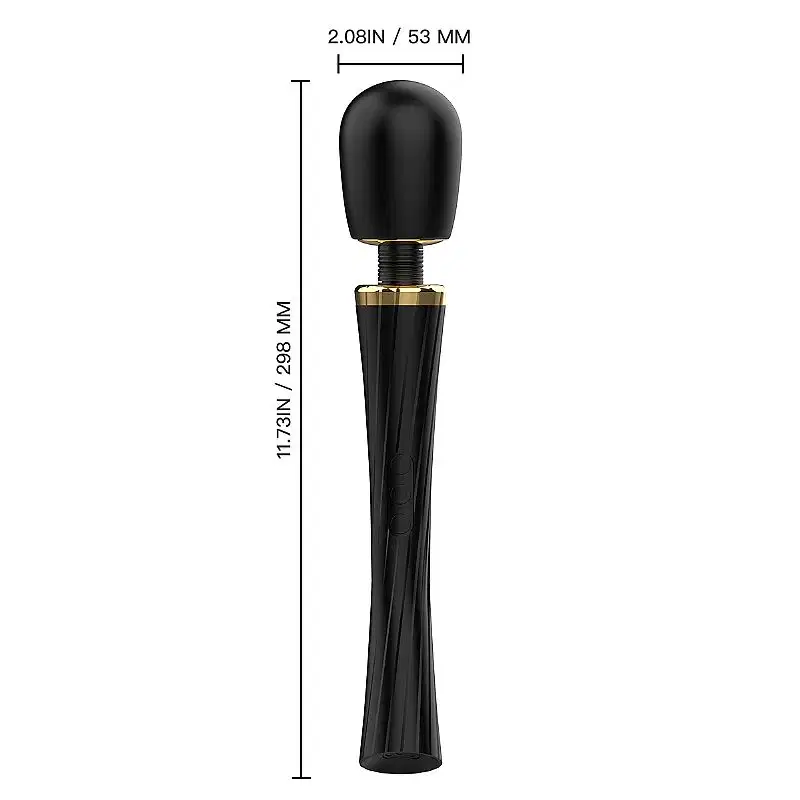 Sexy Import Varinha Mágica com Cabeça Flexível 29cm Preto - Vibrador