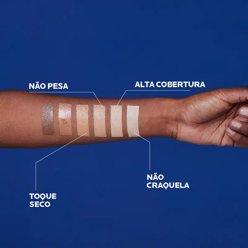 NÃO PESA
ALTA COBERTURA
TOQUE SECO
NÃO CRAQUELA