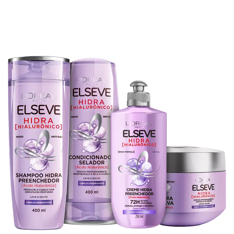 Kit Elseve L'Oréal Paris Hidra Hialurônico Preenchedor (4 Produtos)