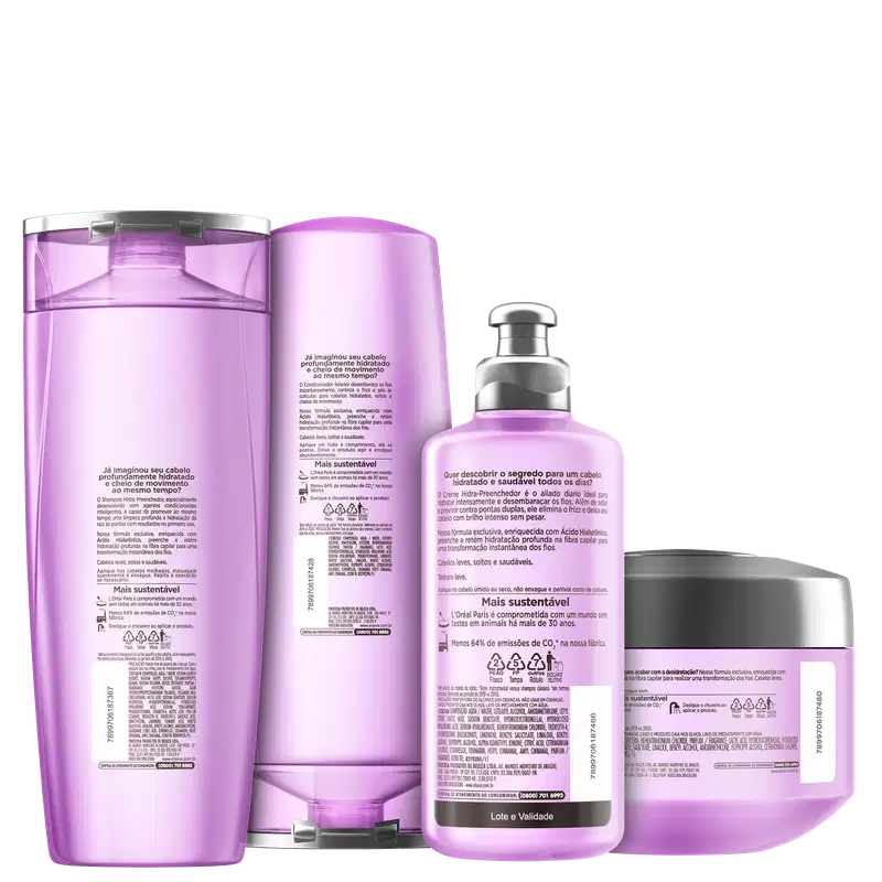 Kit Elseve L'Oréal Paris Hidra Hialurônico Preenchedor (4 Produtos)
