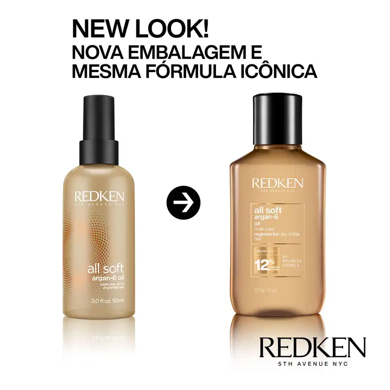 Redken All Soft Argan-6 6 em 1- Óleo Capilar Multibenefícios 111ml