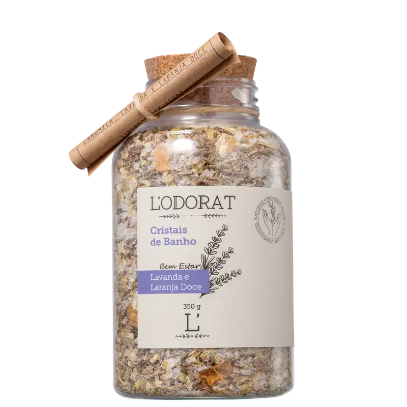 L'ODORAT Camomila, Lavanda e Laranja Doce - Sais de Banho 350g