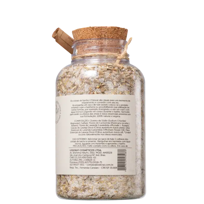 L'ODORAT Camomila, Lavanda e Laranja Doce - Sais de Banho 350g