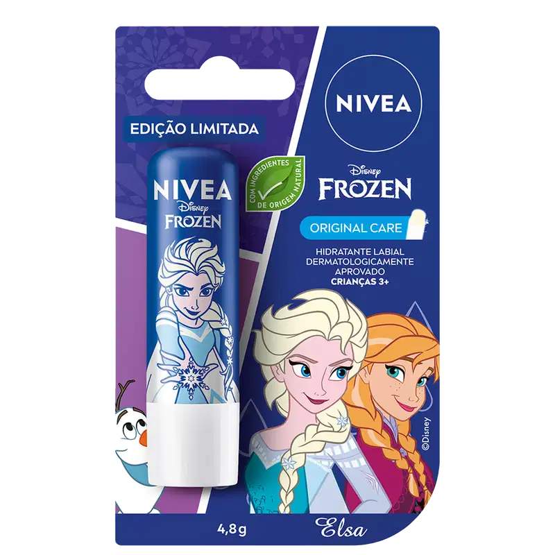 NIVEA Original Care Edição Limitada Disney Princess Frozen - Hidratante Labial 4,8g