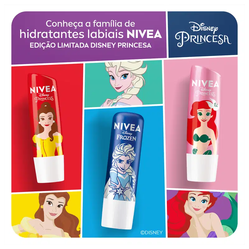 NIVEA Original Care Edição Limitada Disney Princess Frozen - Hidratante Labial 4,8g