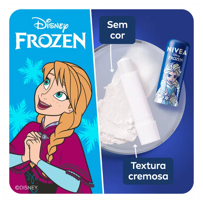 NIVEA Original Care Edição Limitada Disney Princess Frozen - Hidratante Labial 4,8g