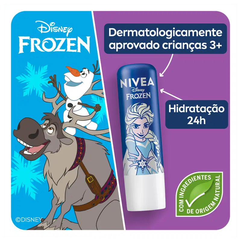 NIVEA Original Care Edição Limitada Disney Princess Frozen - Hidratante Labial 4,8g