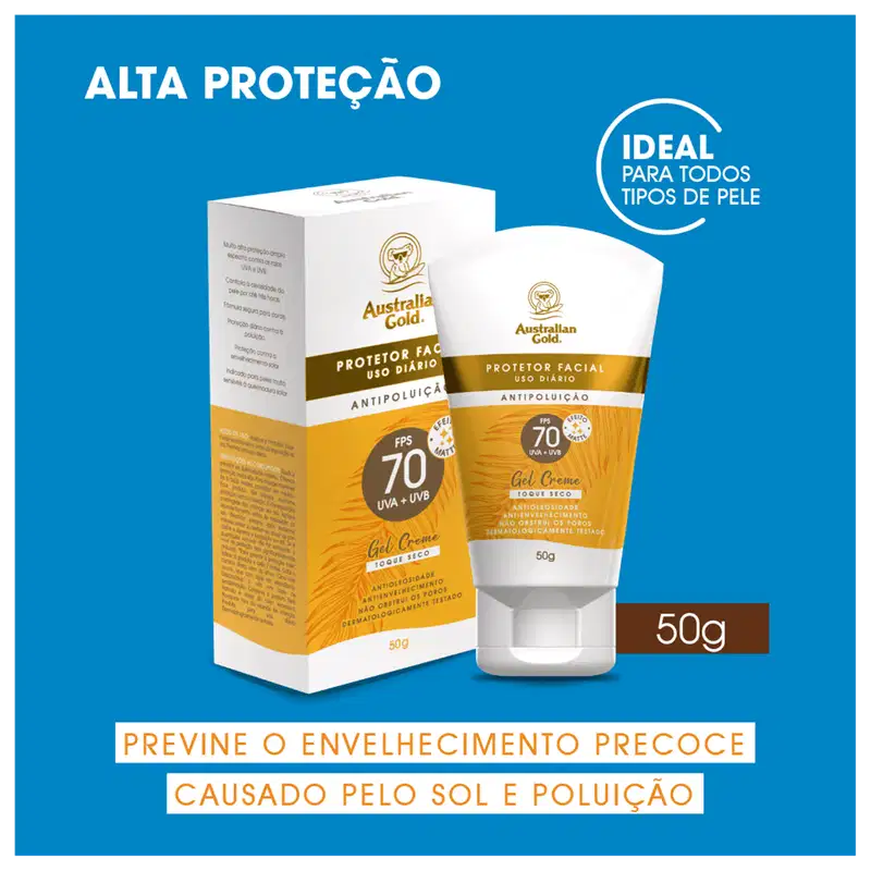 Australian Gold FPS 70 - Protetor Solar Facial 50g