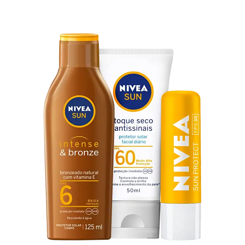 Kit NIVEA Intense Bronze & Antissinais (3 Produtos)
