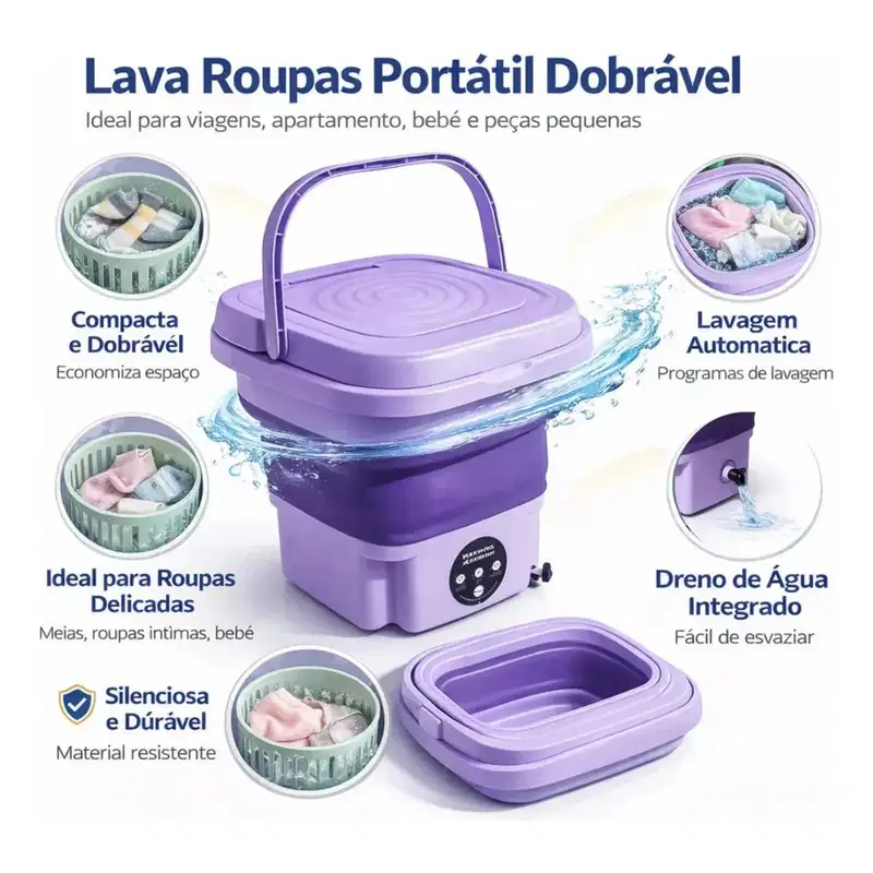 Mini Máquina De Lavar Roupas Íntimas