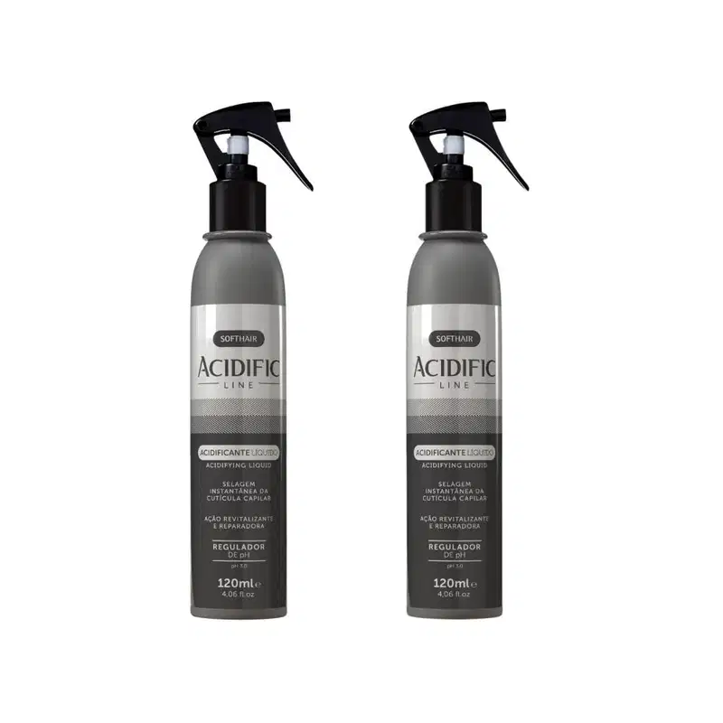 2 Acidificante Capilar Soft Hair 120ml Tratamento Regula Ph