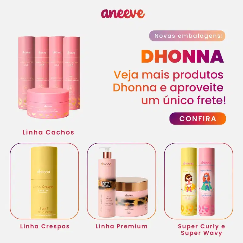 Duo Creme e Gel Creme Crespos - Dhonna | Nutrição e Brilho Intenso Para Crespos