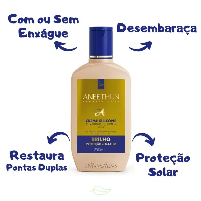 Aneethun Force Shampoo,Máscara e Finalizador +Creme Silicone